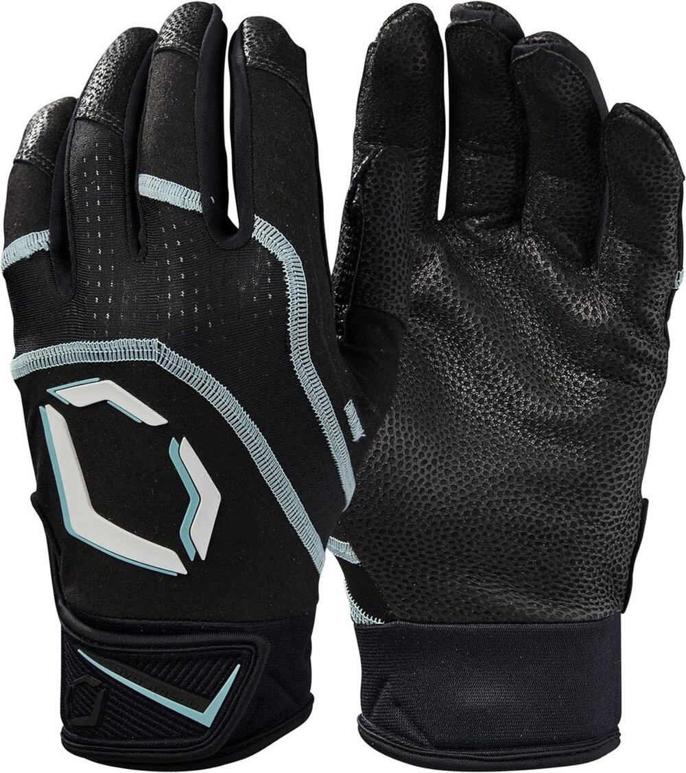 EvoShield Khaos Batting Gloves Adult XXL Black Baseball Softball NWT